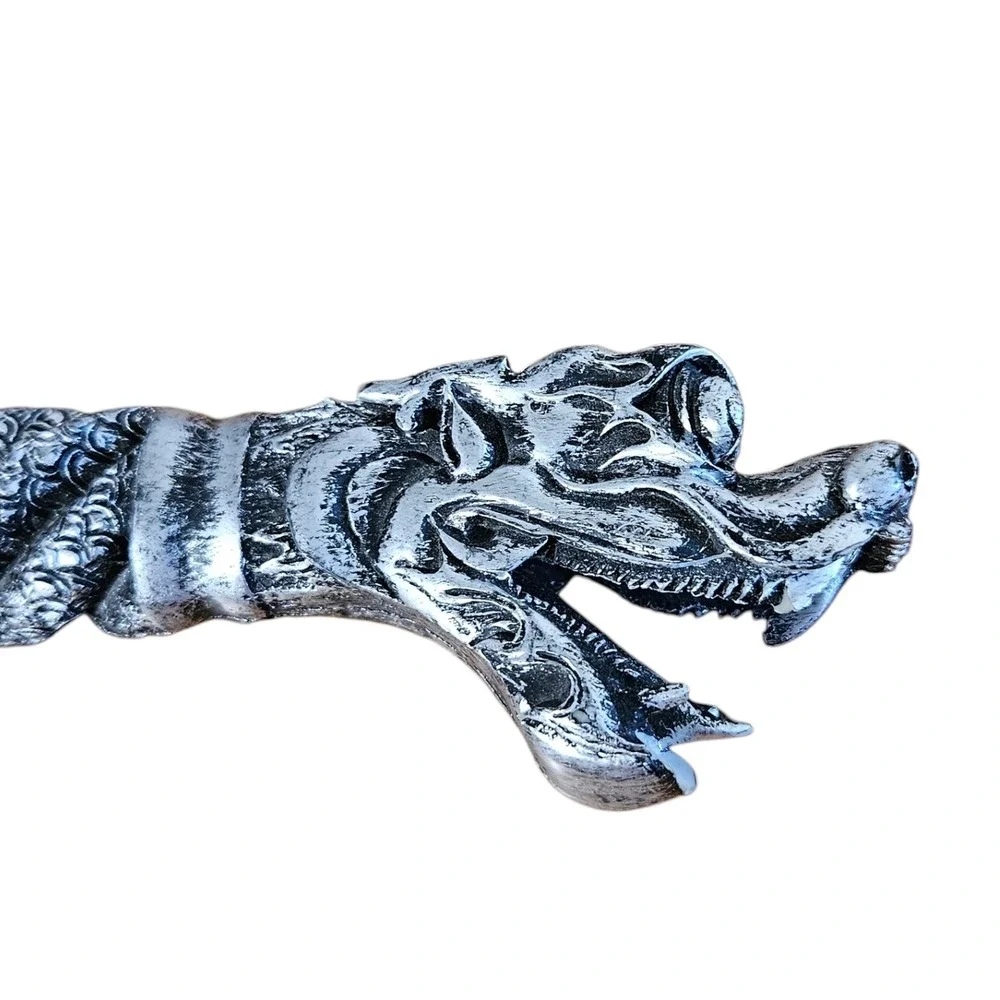 Anitque Dragon Knife Blade Dagger Sheath Rare! Double Knife Stainless Steel 🔥‎